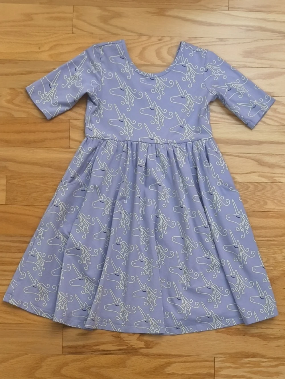 Hanna Andersson Short Sleeve Skater Dress w/ Pockets Size 10 NWOT